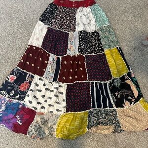Colorful Patchwork Maxi Skirt